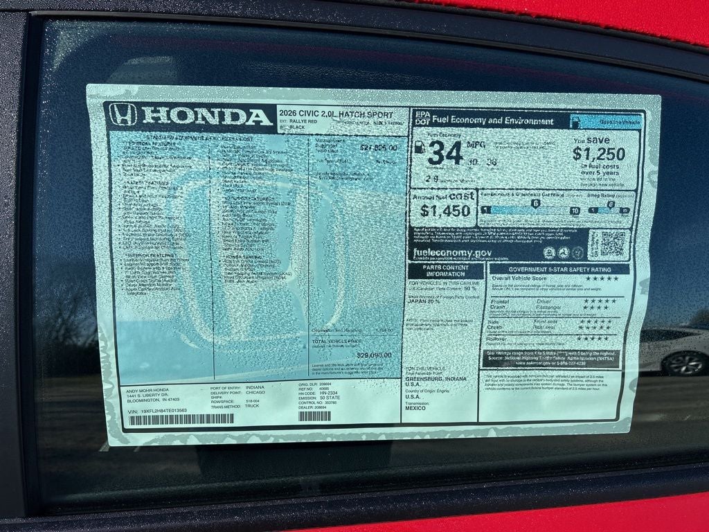 2026 Honda Civic Sport