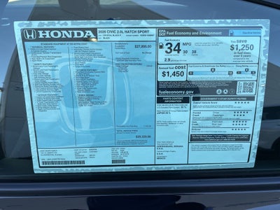 2026 Honda Civic Sport