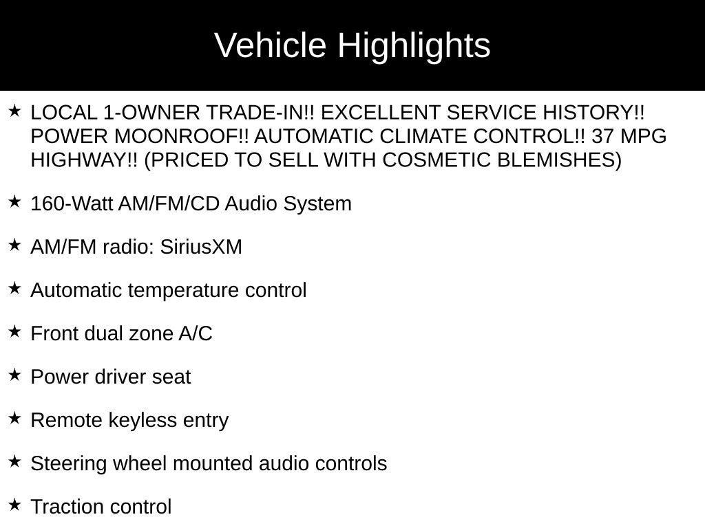 2016 Honda Accord EX w/Honda Sensing