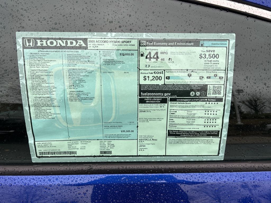 2025 Honda Accord Hybrid Sport