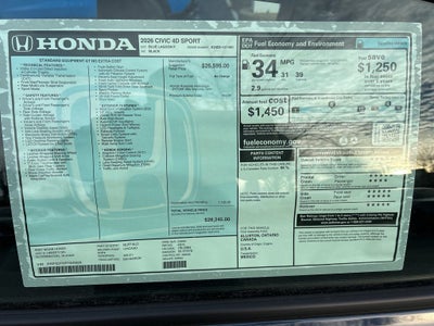 2026 Honda Civic Sport