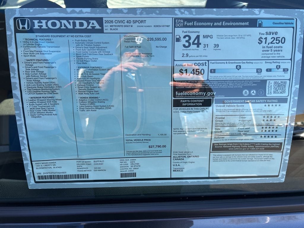 2026 Honda Civic Sport