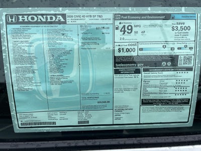 2026 Honda Civic Hybrid Sport Touring