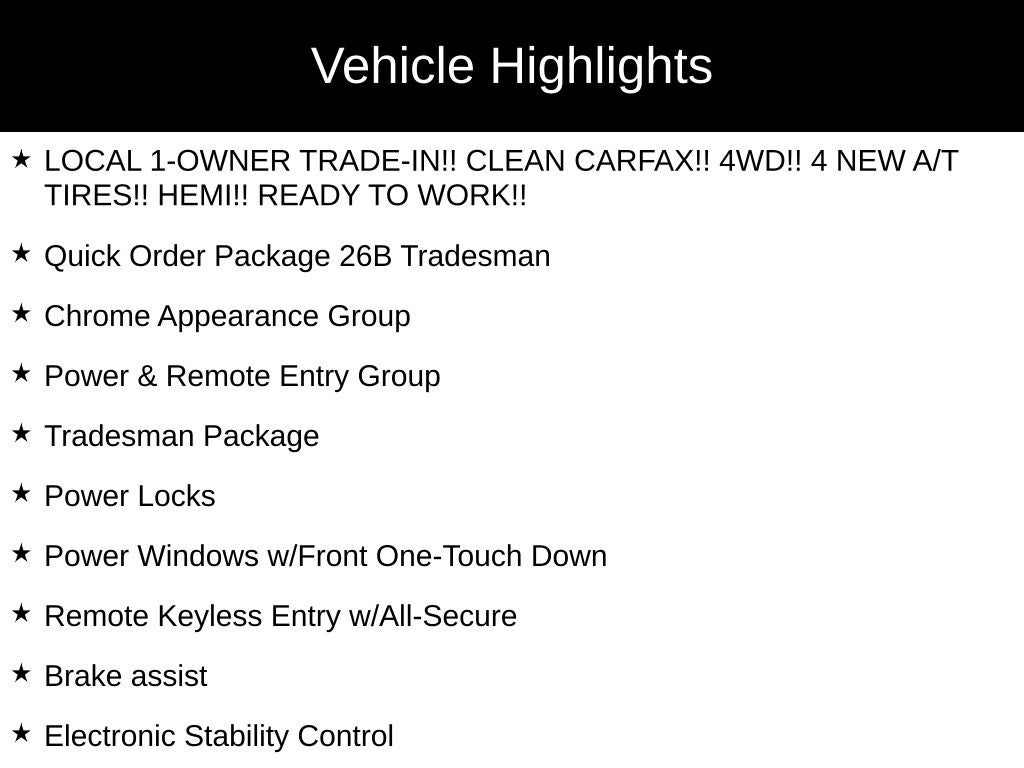 2016 RAM 1500 Tradesman