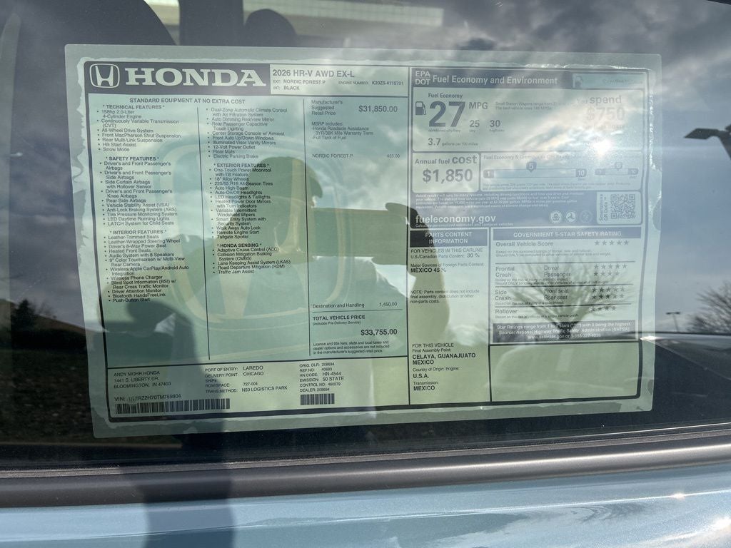 2026 Honda HR-V EX-L