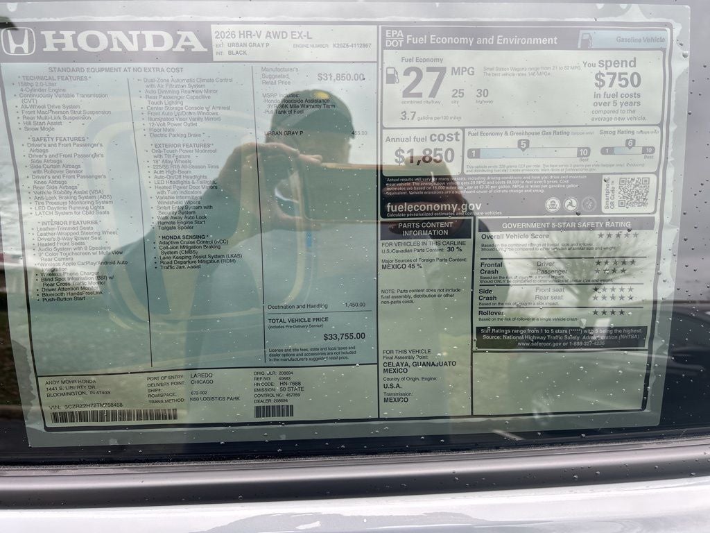 2026 Honda HR-V EX-L