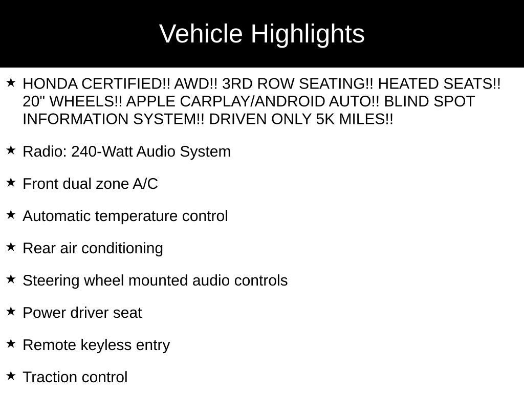 2025 Honda Pilot Sport