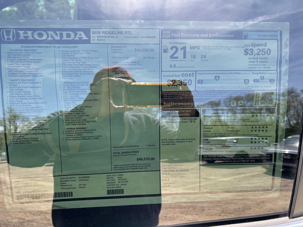 2026 Honda Ridgeline RTL