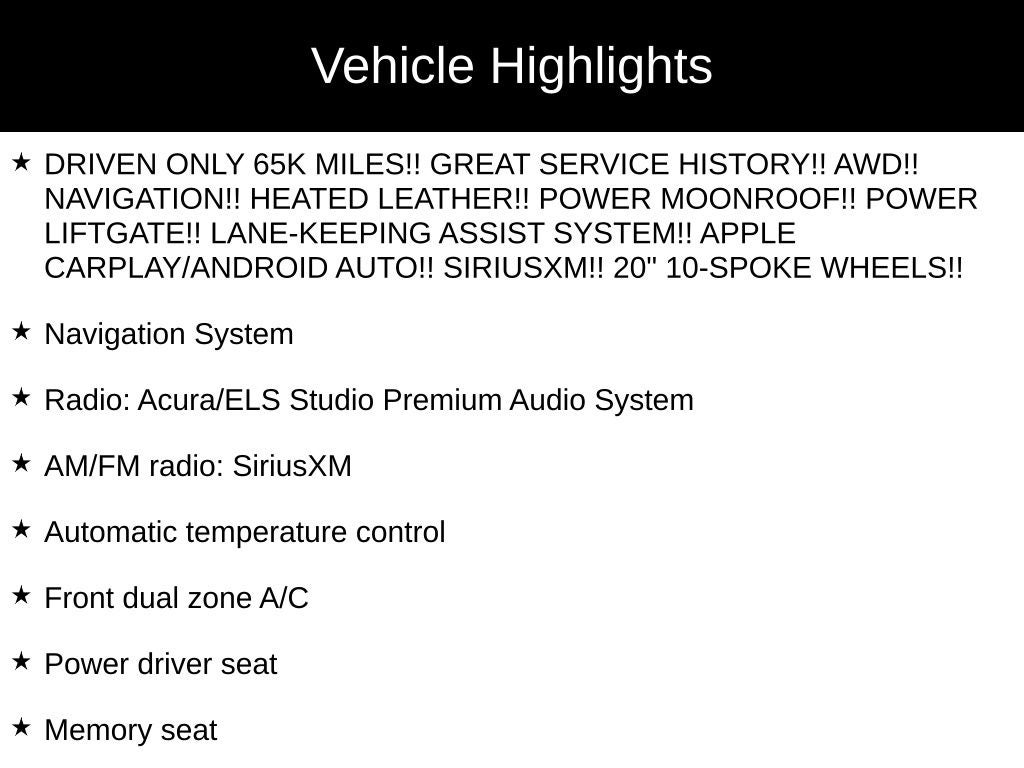 2019 Acura MDX 3.5L Technology Package SH-AWD