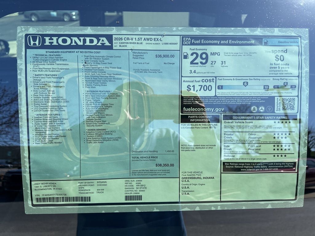 2026 Honda CR-V EX-L