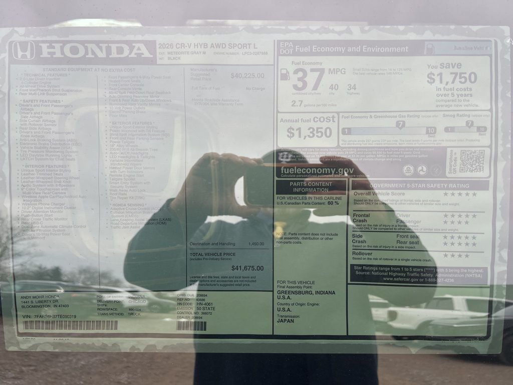 2026 Honda CR-V Hybrid Sport-L