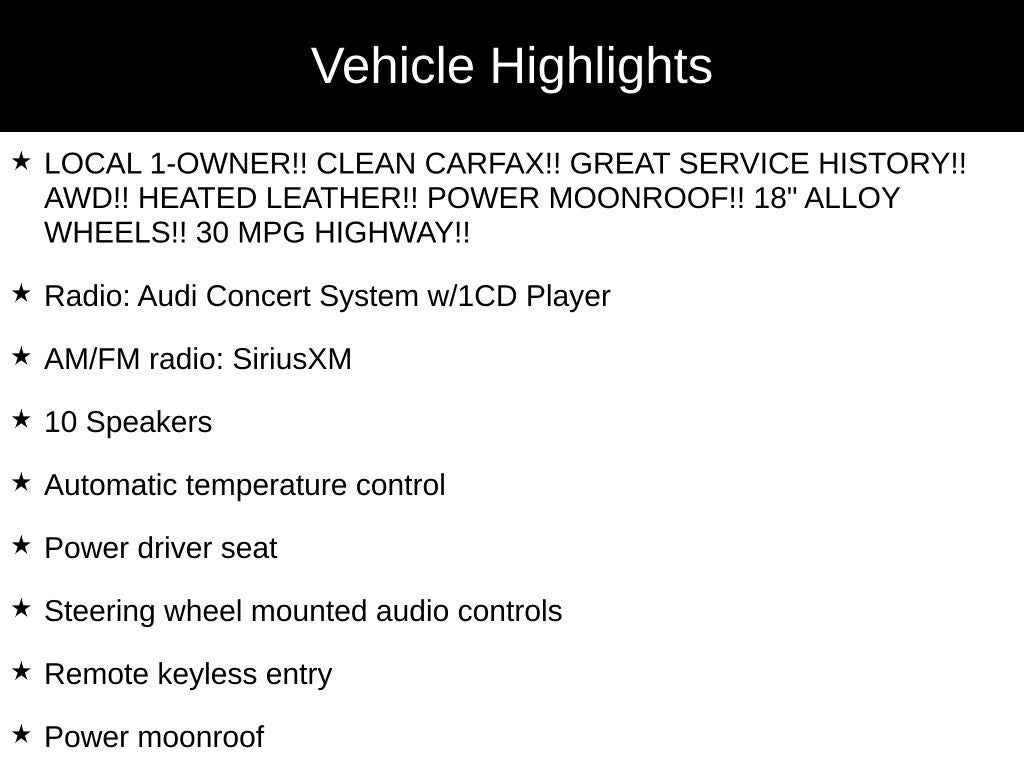 2013 Audi A4 2.0T Premium Plus quattro