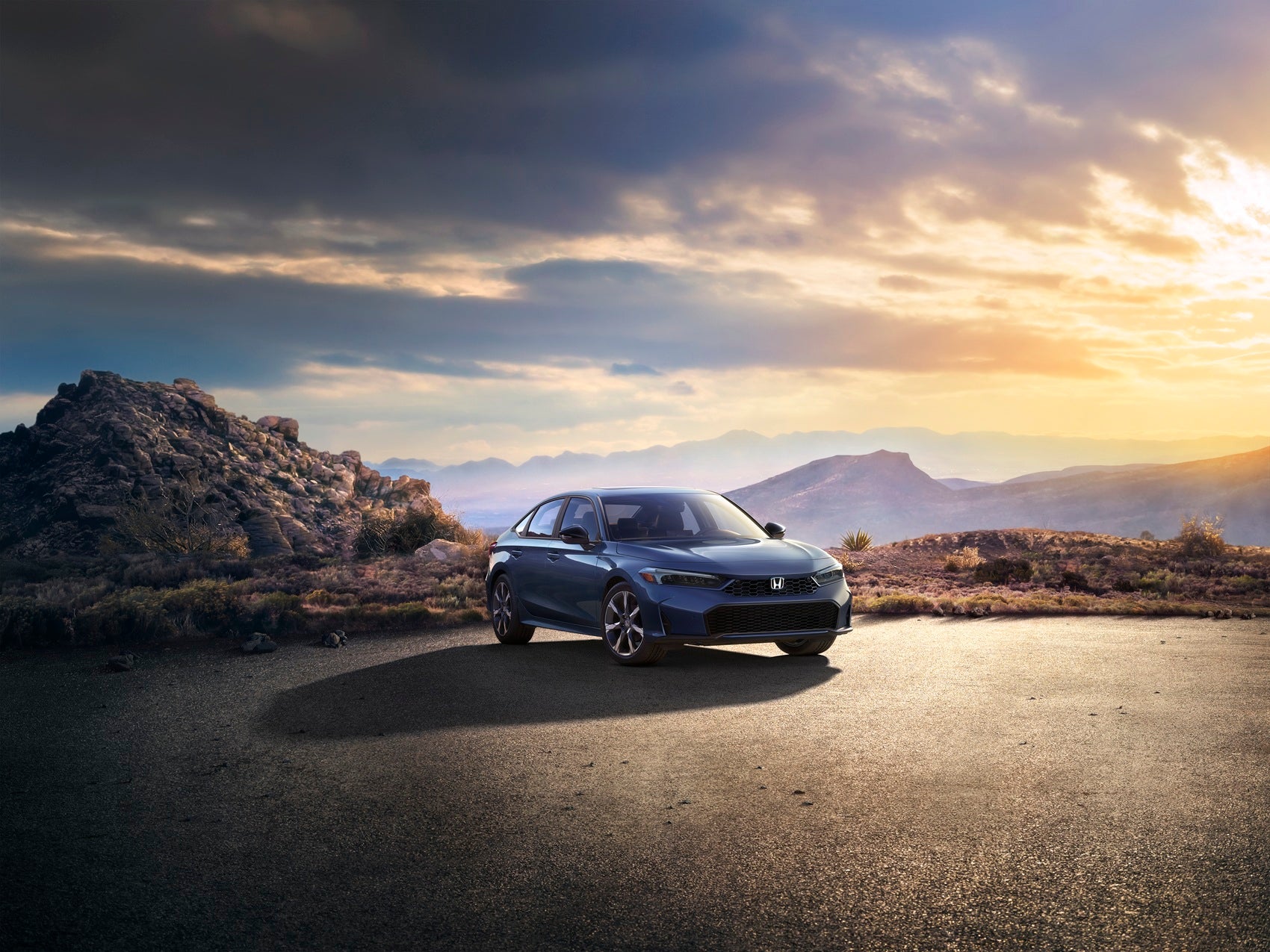 2025 Honda Civic Hybrid Touring right-side lifestyle view